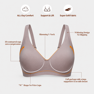 Seamless Wireless Push-Up Bra
