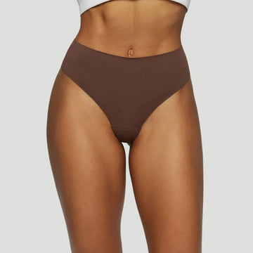 Brown high-waisted thongs (Pack of 3)